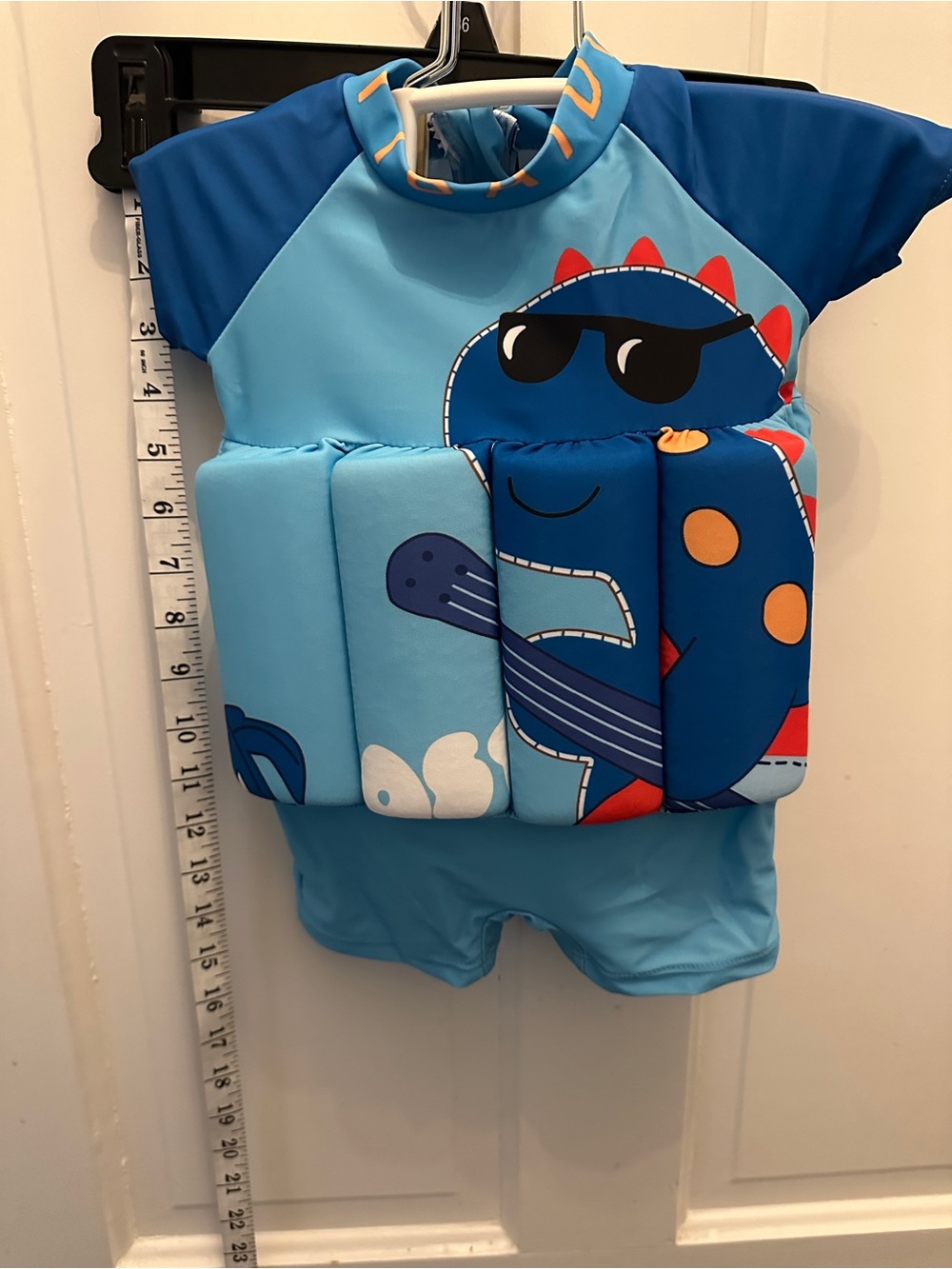 New Kids 6-12 months Blue Dinosaur Puddle Jumper Swim - Float Suit